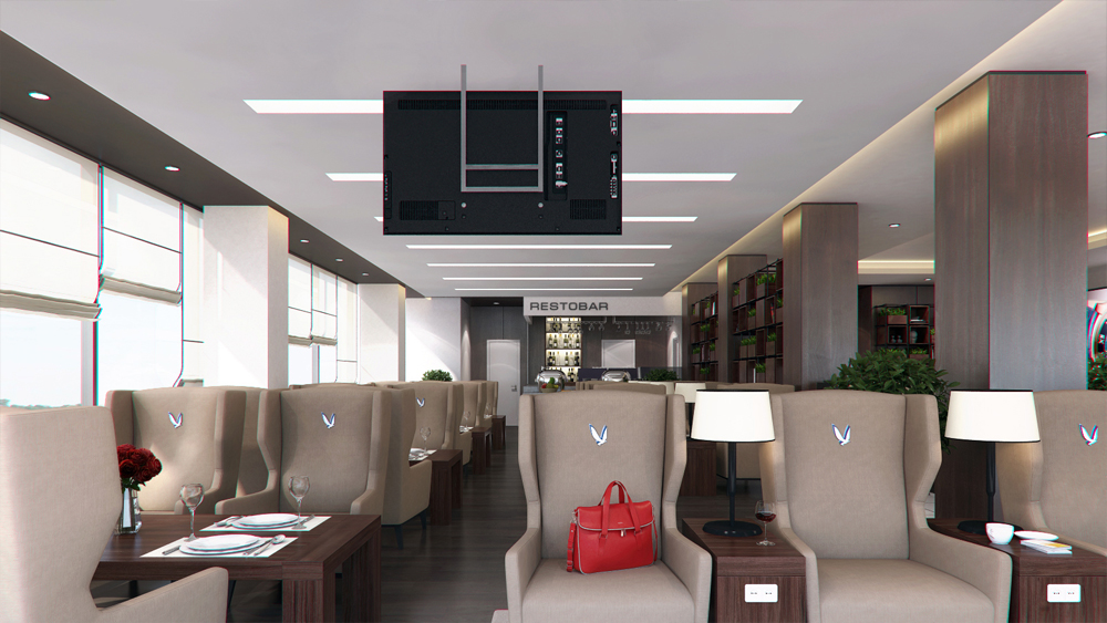 Дизайн-проект зоны ожидания вылета, а так же рестобар со шведского стола в большом бизнес-зале аэропорта «Баландино» в городе Челябинск